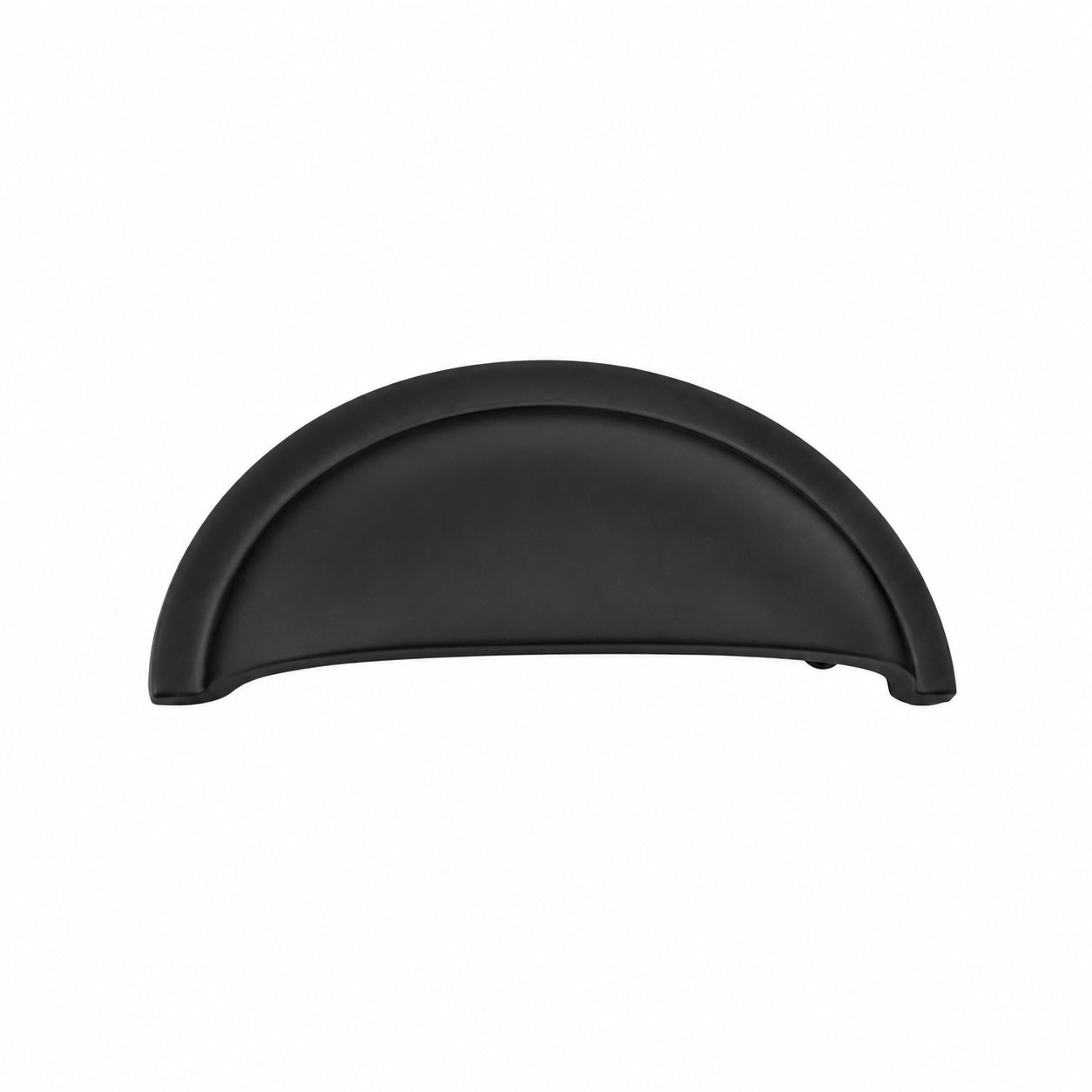 Iver Sarlat Drawer Pull in Matt Black solid brass cup handle