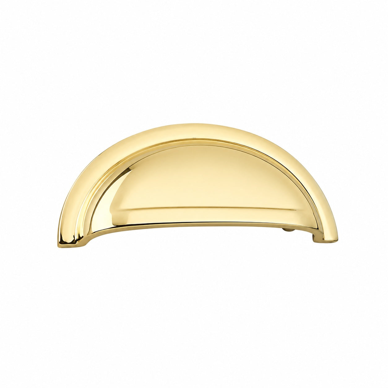 Iver Sarlat Drawer Pull in Polished Brass solid brass cup handle